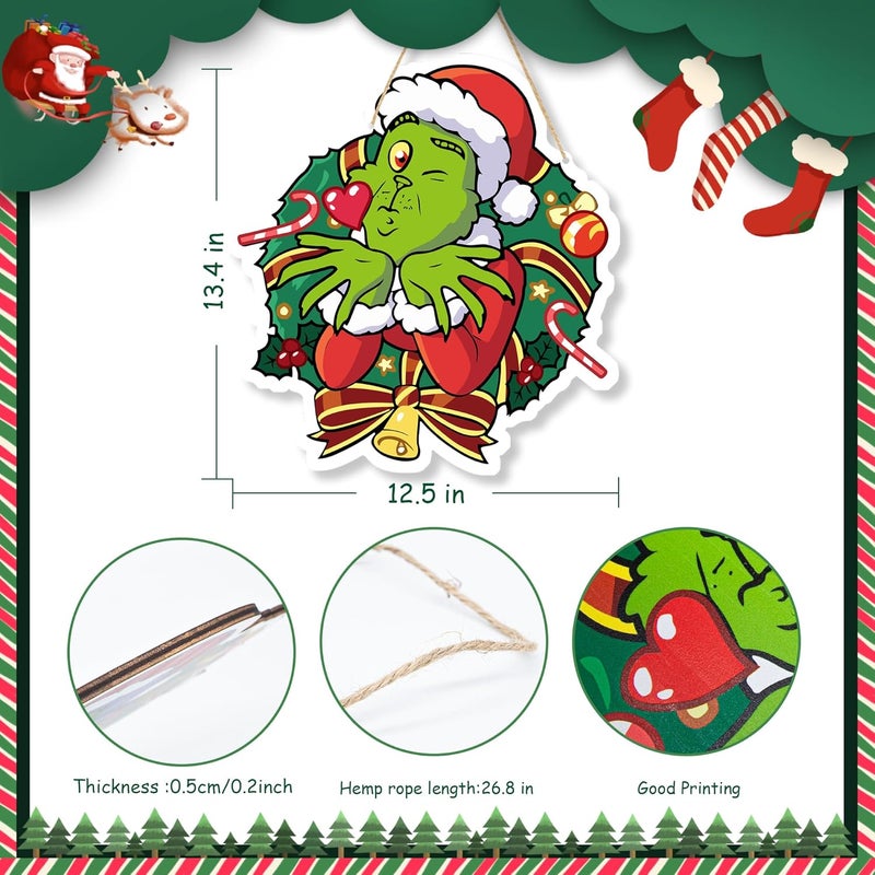 LOCOLY Christmas Decorations Hanging Signs Door Sign for Holiday Decor Ornaments for Christmas Tree - Image 3
